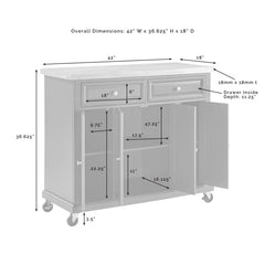 Crosley Madison Kitchen Island/Cart - CF3021-EM - The Home Selection