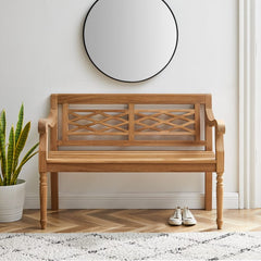 Crosley Olivier Indoor/Outdoor Teak Bench - CO7381-TK - The Home Selection