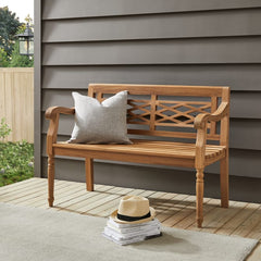 Crosley Olivier Indoor/Outdoor Teak Bench - CO7381-TK - The Home Selection