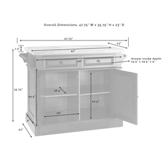Crosley Oxford Butcher Block Kitchen Island - KF30006 - The Home Selection