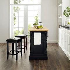 Crosley Oxford Kitchen Island W/Square Seat Stools - KF300065 - The Home Selection