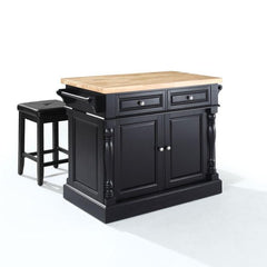 Crosley Oxford Kitchen Island W/Square Seat Stools - KF300065 - The Home Selection