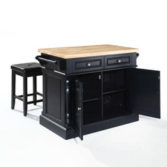 Crosley Oxford Kitchen Island W/Square Seat Stools - KF300065 - The Home Selection