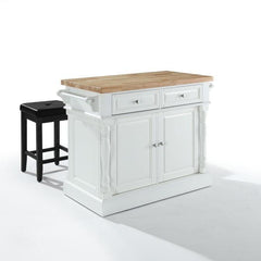 Crosley Oxford Kitchen Island W/Square Seat Stools - KF300065 - The Home Selection