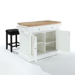Crosley Oxford Kitchen Island W/Square Seat Stools - KF300065 - The Home Selection