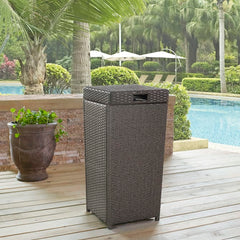 Crosley Palm Harbor 16.25 Inch Outdoor Wicker Trash Bin - CO7301 - The Home Selection