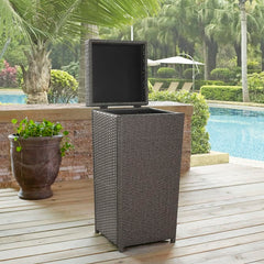 Crosley Palm Harbor 16.25 Inch Outdoor Wicker Trash Bin - CO7301 - The Home Selection