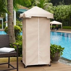 Crosley Palm Harbor 35.50 Inch Outdoor Wicker Towel Valet Sand - CO7304-BR - The Home Selection