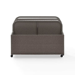 Crosley Palm Harbor 44 Inch Outdoor Wicker Pool Storage Caddy - CO7303 - The Home Selection
