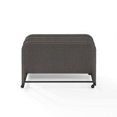 Crosley Palm Harbor 44 Inch Outdoor Wicker Pool Storage Caddy - CO7303 - The Home Selection