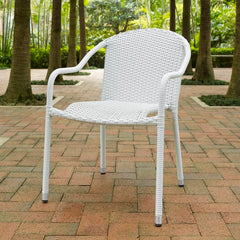 Crosley Palm Harbor 4pc Outdoor Wicker Stackable Chair Set - CO7109 - The Home Selection