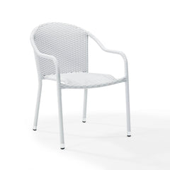 Crosley Palm Harbor 4pc Outdoor Wicker Stackable Chair Set - CO7109 - The Home Selection