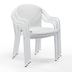 Crosley Palm Harbor 4pc Outdoor Wicker Stackable Chair Set - CO7109 - The Home Selection