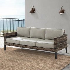 Crosley Prescott Outdoor Wicker Sofa - KO70250BR - The Home Selection