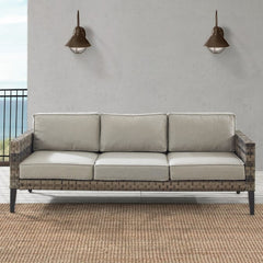 Crosley Prescott Outdoor Wicker Sofa - KO70250BR - The Home Selection