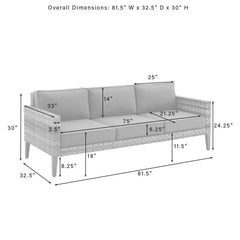 Crosley Prescott Outdoor Wicker Sofa - KO70250BR - The Home Selection