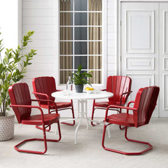Crosley Ridgeland 104.50 Inch 5pc Outdoor Metal Dining Set - KO10015 - The Home Selection