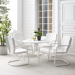 Crosley Ridgeland 104.50 Inch 5pc Outdoor Metal Dining Set - KO10015 - The Home Selection