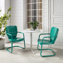 Crosley Ridgeland 108 Inch 3pc Outdoor Metal Bistro Set - KO10016 - The Home Selection