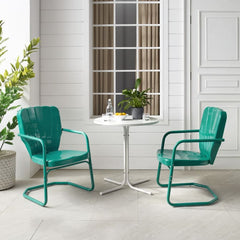 Crosley Ridgeland 108 Inch 3pc Outdoor Metal Bistro Set - KO10016 - The Home Selection