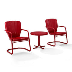 Crosley Ridgeland 3pc Outdoor Metal Armchair Set - KO10012 - The Home Selection