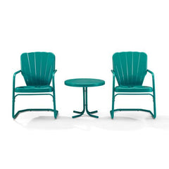 Crosley Ridgeland 3pc Outdoor Metal Armchair Set - KO10012 - The Home Selection
