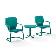 Crosley Ridgeland 3pc Outdoor Metal Armchair Set - KO10012 - The Home Selection