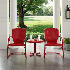 Crosley Ridgeland 3pc Outdoor Metal Armchair Set - KO10012 - The Home Selection