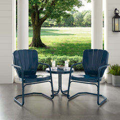 Crosley Ridgeland 3pc Outdoor Metal Armchair Set - KO10012 - The Home Selection