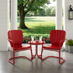 Crosley Ridgeland 3pc Outdoor Metal Armchair Set - KO10012 - The Home Selection