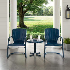 Crosley Ridgeland 3pc Outdoor Metal Armchair Set - KO10012 - The Home Selection