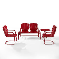 Crosley Ridgeland 4pc Outdoor Metal Conversation Set - KO10022 - The Home Selection