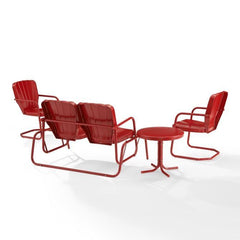 Crosley Ridgeland 4pc Outdoor Metal Conversation Set - KO10022 - The Home Selection