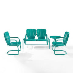 Crosley Ridgeland 4pc Outdoor Metal Conversation Set - KO10022 - The Home Selection