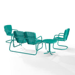 Crosley Ridgeland 4pc Outdoor Metal Conversation Set - KO10022 - The Home Selection