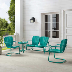 Crosley Ridgeland 4pc Outdoor Metal Conversation Set - KO10022 - The Home Selection