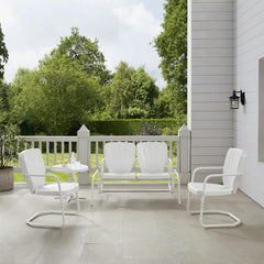 Crosley Ridgeland 4pc Outdoor Metal Conversation Set - KO10022 - The Home Selection