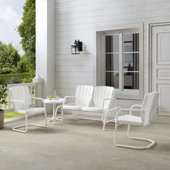 Crosley Ridgeland 4pc Outdoor Metal Conversation Set - KO10022 - The Home Selection
