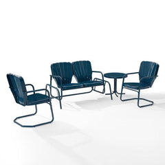 Crosley Ridgeland 4pc Outdoor Metal Conversation Set - KO10022 - The Home Selection
