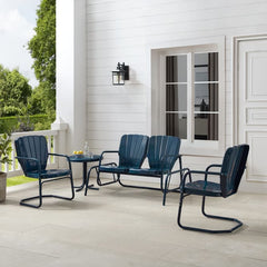Crosley Ridgeland 4pc Outdoor Metal Conversation Set - KO10022 - The Home Selection