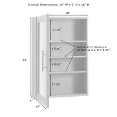 Crosley Savannah 18 Inch Mirrored Wall Cabinet - CF7028 - The Home Selection
