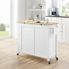 Crosley Savannah 42 Inch Wood Top Full-Size Kitchen Island/Cart - CF3029NA - The Home Selection