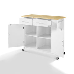 Crosley Savannah 42 Inch Wood Top Full-Size Kitchen Island/Cart - CF3029NA - The Home Selection
