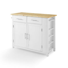 Crosley Savannah 42 Inch Wood Top Full-Size Kitchen Island/Cart - CF3029NA - The Home Selection
