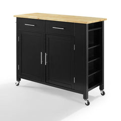 Crosley Savannah 42 Inch Wood Top Full-Size Kitchen Island/Cart - CF3029NA - The Home Selection