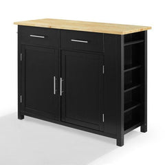 Crosley Savannah 42 Inch Wood Top Full-Size Kitchen Island/Cart - CF3029NA - The Home Selection