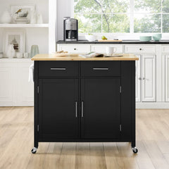 Crosley Savannah 42 Inch Wood Top Full-Size Kitchen Island/Cart - CF3029NA - The Home Selection