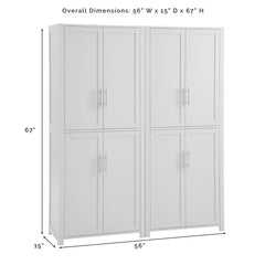 Crosley Savannah 56 Inch 2pc Pantry Set - KF33020 - The Home Selection