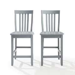 Crosley School House 18.25 Inch 2pc Counter Stool Set - CF500324 - The Home Selection