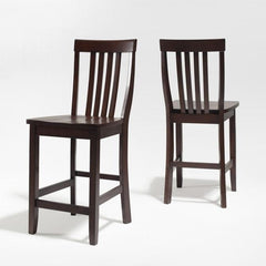 Crosley School House 18.25 Inch 2pc Counter Stool Set - CF500324 - The Home Selection